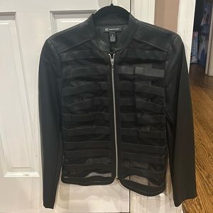 EUC I.N.C. Black Faux Leather Jacket Size Medium